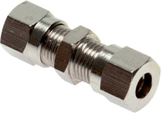 6LL Nickel plated Brass Straight Cutting Fitting 100 bar ISO 8434-1 [2 Pieces]