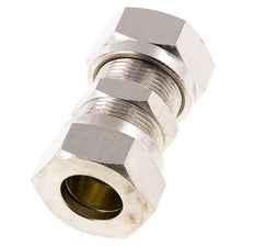 Racor recto de latón niquelado 18L 65 bar ISO 8434-1