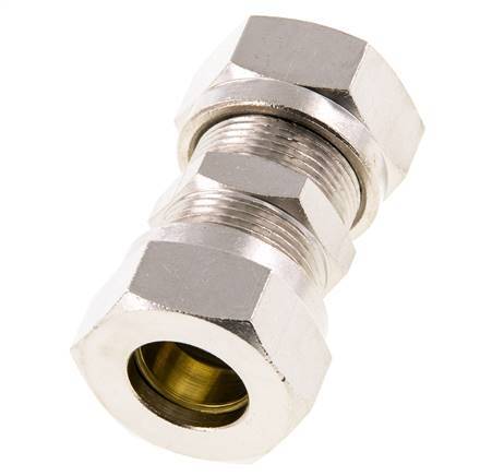 Racor recto de latón niquelado 18L 65 bar ISO 8434-1
