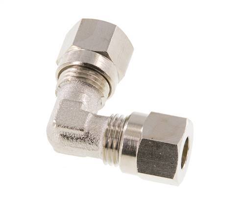 6LL Nickel plated Brass Elbow Cutting Fitting 100 bar ISO 8434-1 [2 Pieces]