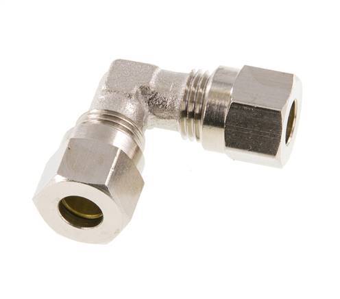 6LL Nickel plated Brass Elbow Cutting Fitting 100 bar ISO 8434-1 [2 Pieces]