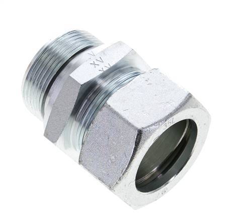 35L & M42x2 Zink plated Steel Straight Cutting Fitting with Male Threads 160 bar NBR ISO 8434-1