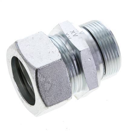35L & M42x2 Zink plated Steel Straight Cutting Fitting with Male Threads 160 bar NBR ISO 8434-1