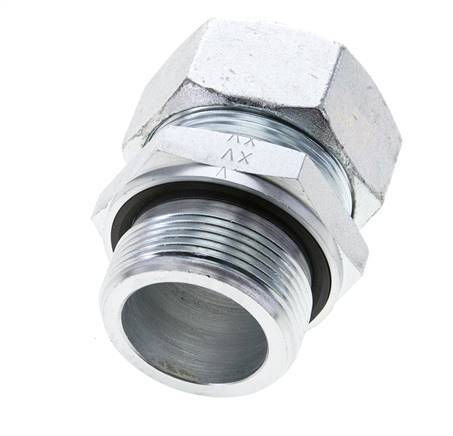 35L & M42x2 Zink plated Steel Straight Cutting Fitting with Male Threads 160 bar NBR ISO 8434-1