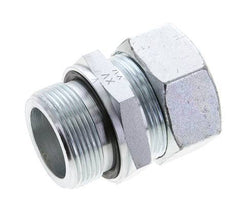 35L & M42x2 Zink plated Steel Straight Cutting Fitting with Male Threads 160 bar NBR ISO 8434-1