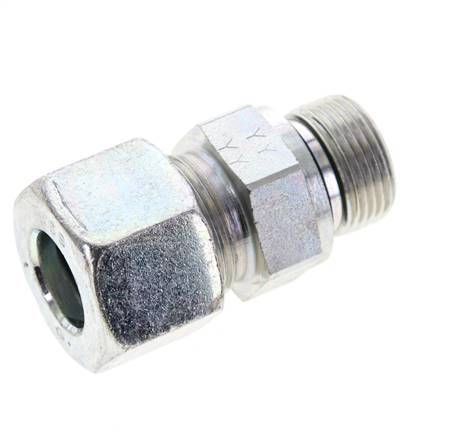 16S & M22x1.5 Zink plated Steel Straight Cutting Fitting with Male Threads 400 bar NBR ISO 8434-1