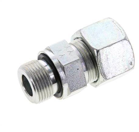 16S & M22x1.5 Zink plated Steel Straight Cutting Fitting with Male Threads 400 bar NBR ISO 8434-1