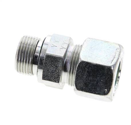 16S & M22x1.5 Zink plated Steel Straight Cutting Fitting with Male Threads 400 bar NBR ISO 8434-1