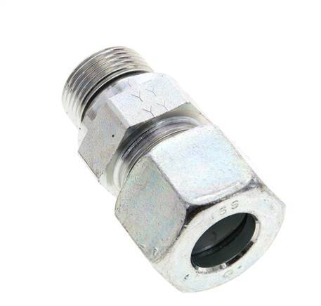 16S & M22x1.5 Zink plated Steel Straight Cutting Fitting with Male Threads 400 bar NBR ISO 8434-1