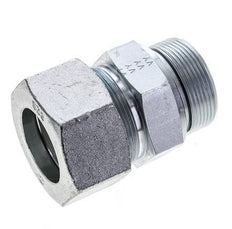 38S & M48x2 Zink plated Steel Straight Cutting Fitting with Male Threads 315 bar NBR ISO 8434-1