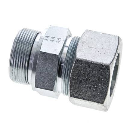38S & M48x2 Zink plated Steel Straight Cutting Fitting with Male Threads 315 bar NBR ISO 8434-1