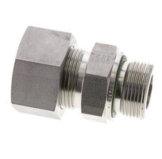 25S & M33x2 Stainless Steel Straight Cutting Fitting with Male Threads 400 bar FKM ISO 8434-1