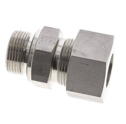 25S & M33x2 Stainless Steel Straight Cutting Fitting with Male Threads 400 bar FKM ISO 8434-1