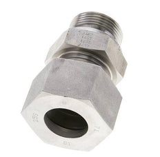25S & M33x2 Stainless Steel Straight Cutting Fitting with Male Threads 400 bar FKM ISO 8434-1