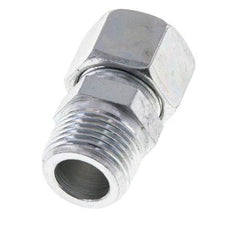 12LL & R3/8'' Zink plated Steel Straight Cutting Fitting with Male Threads 100 bar ISO 8434-1 [2 Pieces]
