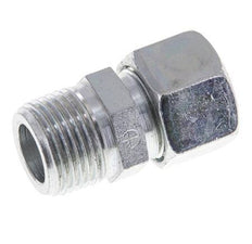 12LL & R3/8'' Zink plated Steel Straight Cutting Fitting with Male Threads 100 bar ISO 8434-1 [2 Pieces]