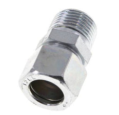 12LL & R3/8'' Zink plated Steel Straight Cutting Fitting with Male Threads 100 bar ISO 8434-1 [2 Pieces]
