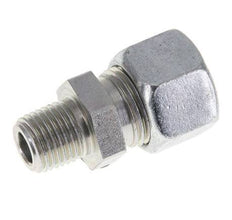 Racor de corte recto de acero galvanizado 12L y R1/4'' con rosca macho 315 bar ISO 8434-1
