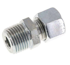Racor de corte recto de acero galvanizado 12L y R1/2'' con rosca macho 315 bar ISO 8434-1