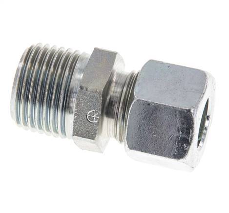 Racor de corte recto de acero galvanizado 12L y R1/2'' con rosca macho 315 bar ISO 8434-1