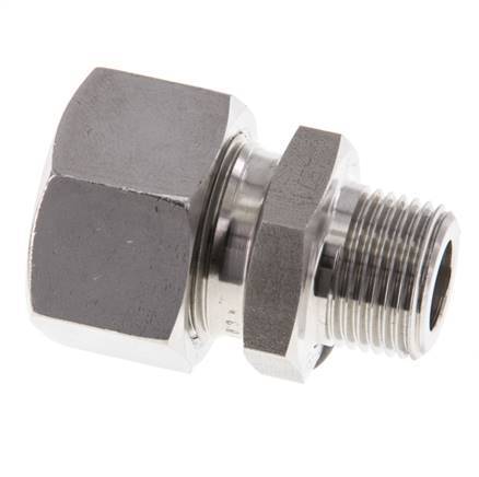 Accesorio de corte recto de acero inoxidable 15L y R3/8'' con rosca macho 315 bar ISO 8434-1