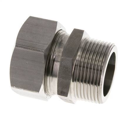 Racor de corte recto de acero inoxidable 35L y R1-1/4'' con rosca macho 160 bar ISO 8434-1