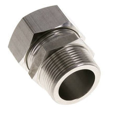 Racor de corte recto de acero inoxidable 35L y R1-1/4'' con rosca macho 160 bar ISO 8434-1