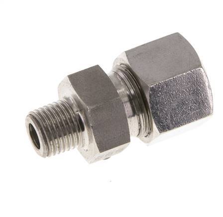 Accesorio de corte recto de acero inoxidable 12L y R1/4'' con rosca macho 630 bar ISO 8434-1