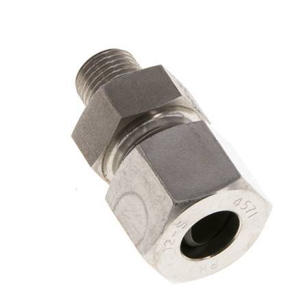 Accesorio de corte recto de acero inoxidable 12L y R1/4'' con rosca macho 630 bar ISO 8434-1