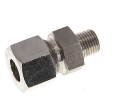 Accesorio de corte recto de acero inoxidable 12L y R1/4'' con rosca macho 630 bar ISO 8434-1