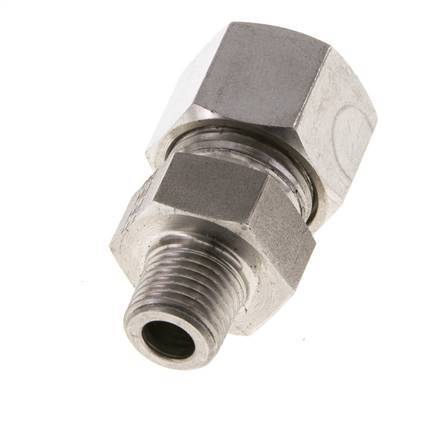 Accesorio de corte recto de acero inoxidable 12L y R1/4'' con rosca macho 630 bar ISO 8434-1