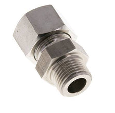 Racor de corte recto de acero inoxidable 16L y R1/2'' con rosca macho 400 bar ISO 8434-1