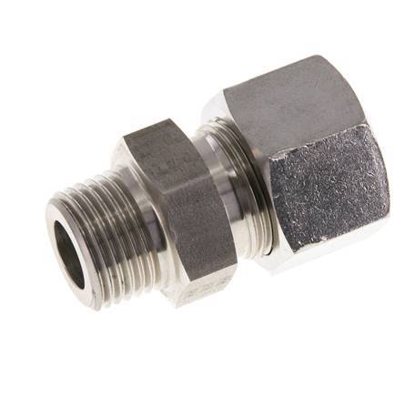 Racor de corte recto de acero inoxidable 16L y R1/2'' con rosca macho 400 bar ISO 8434-1