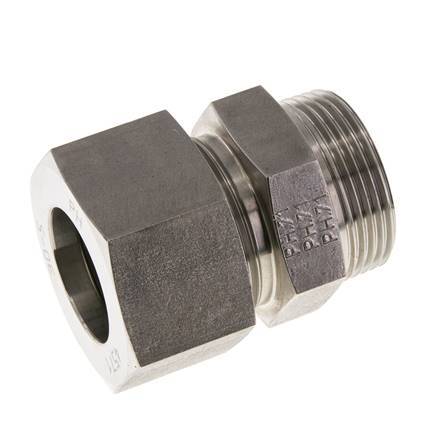 Racor de corte recto de acero inoxidable 30L y R1-1/4'' con rosca macho 400 bar ISO 8434-1