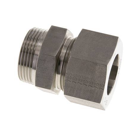 Racor de corte recto de acero inoxidable 30L y R1-1/4'' con rosca macho 400 bar ISO 8434-1