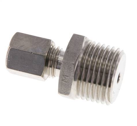 Racor de compresión recto de acero inoxidable 6L y R1/2'' con rosca macho 315 bar ISO 8434-1