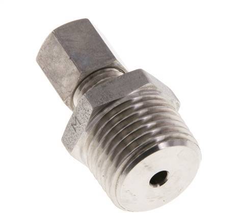 Racor de compresión recto de acero inoxidable 6L y R1/2'' con rosca macho 315 bar ISO 8434-1