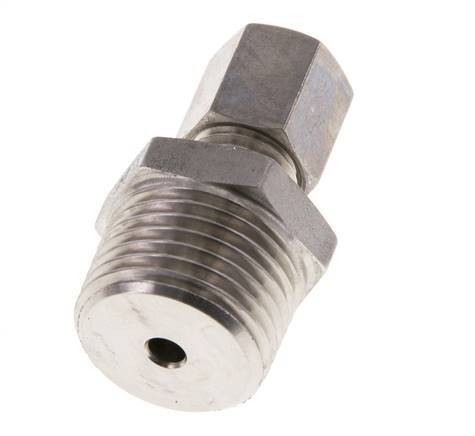 Racor de compresión recto de acero inoxidable 6L y R1/2'' con rosca macho 315 bar ISO 8434-1