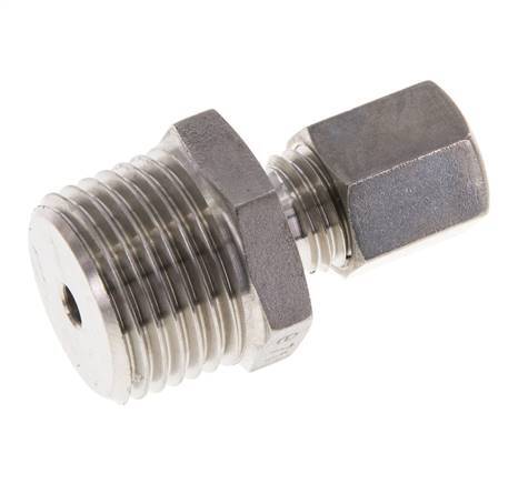 Racor de compresión recto de acero inoxidable 6L y R1/2'' con rosca macho 315 bar ISO 8434-1
