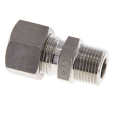 Racor de compresión recto de acero inoxidable 12L y R3/8'' con rosca macho 315 bar ISO 8434-1