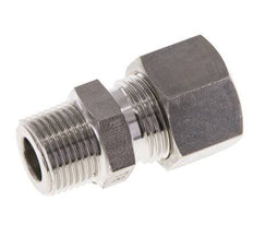 Racor de compresión recto de acero inoxidable 12L y R3/8'' con rosca macho 315 bar ISO 8434-1