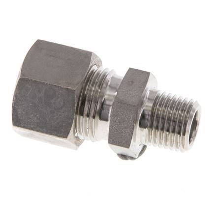 Racor de compresión recto de acero inoxidable 12L y R1/4'' con rosca macho 315 bar ISO 8434-1