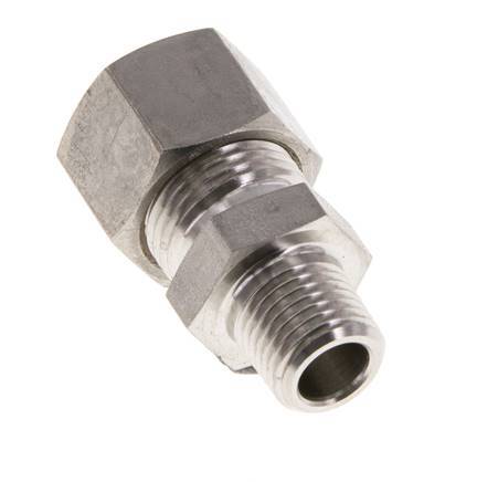 Racor de compresión recto de acero inoxidable 12L y R1/4'' con rosca macho 315 bar ISO 8434-1