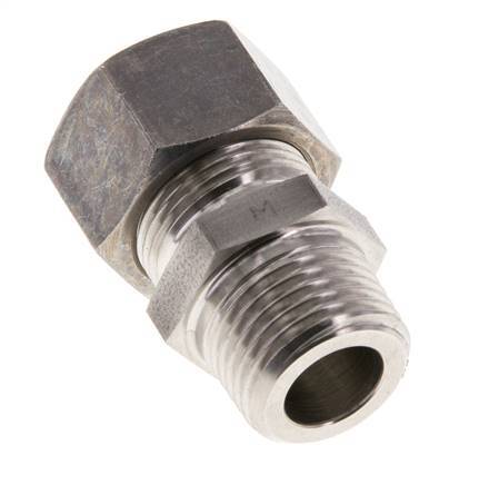 Racor de compresión recto de acero inoxidable 15L y R1/2'' con rosca macho 315 bar ISO 8434-1