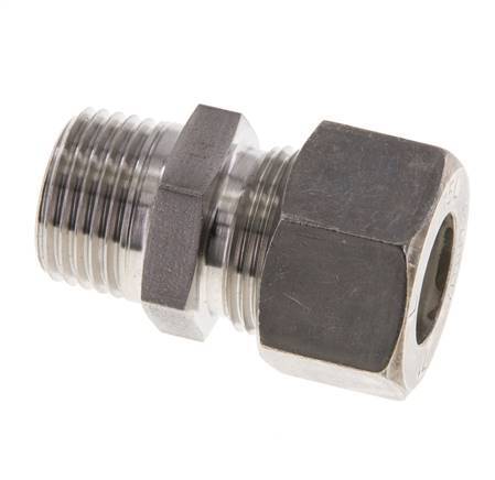 Racor de compresión recto de acero inoxidable 15L y R1/2'' con rosca macho 315 bar ISO 8434-1