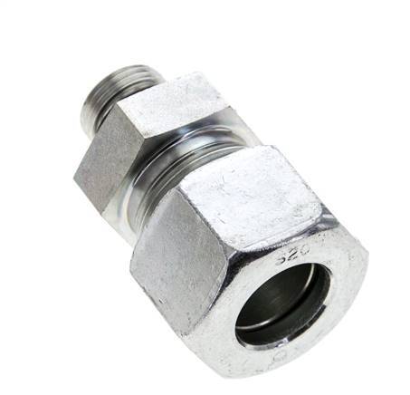 20S & UNF 3/4''-16 Zink plated Steel Straight Cutting Fitting with Male Threads 400 bar ISO 8434-1