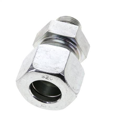 20S & UNF 3/4''-16 Zink plated Steel Straight Cutting Fitting with Male Threads 400 bar ISO 8434-1