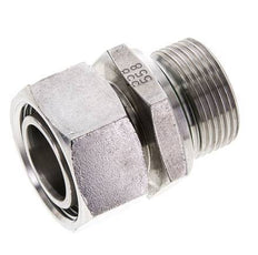 Rótula recta de acero inoxidable 28L y M33x2 con rosca macho 160 bar FKM ajustable ISO 8434-1