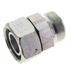 38S y M48x2 Acero Zincado Giratorio Recto con Rosca Macho 315 bar Junta tórica de NBR Cono de Sellado Ajustable ISO 8434-1