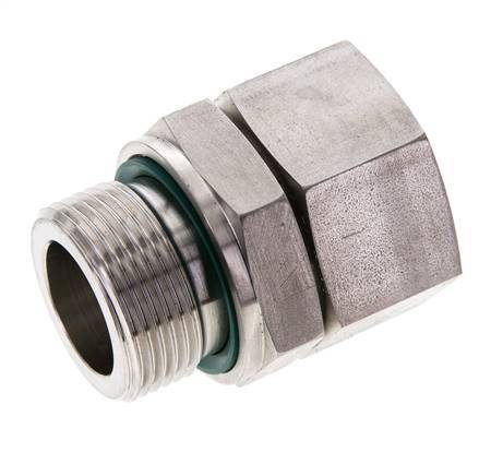 28L y M33x2 Acero Inoxidable Giratorio Recto con Rosca Macho 160 bar FKM O-ring Cone Sealing Adjustable ISO 8434-1